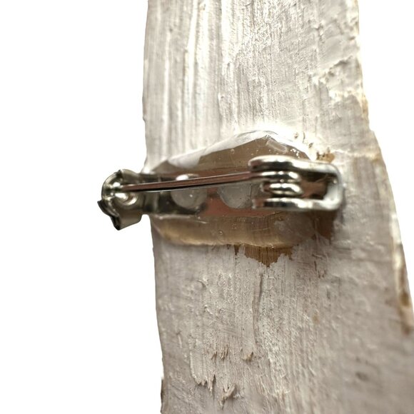 Hand Painted Santa Claus Wood Pin Brooch Christmas Holiday Hat Red White - Picture 9 of 9